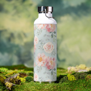 Bouteille D'eau Motif du jardin rose Rose Rose Pastel