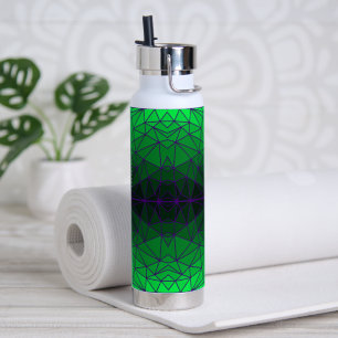 Bouteille D'eau Motif en verre tendu 02.Green.Ligne violet BG