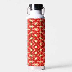 Bouteille D'eau motif étoile rouge avec ligne jaune