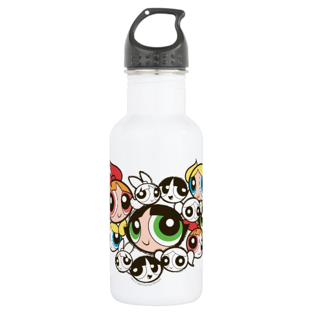 Bouteille D'eau Motif face aux filles puissantes (Devant)