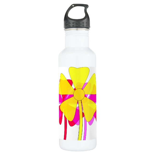 Bouteille D'eau Motif floral (Devant)