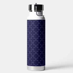 Bouteille D'eau Motif géométrique islamique bleu foncé