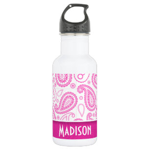 Bouteille D'eau Motif rose Paisley