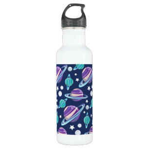 Bouteille D'eau Motif spatial, Planètes, Étoiles, Galaxie, Cosmos