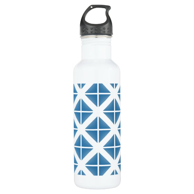 Bouteille D'eau Motif triangle bleu tendance (Devant)