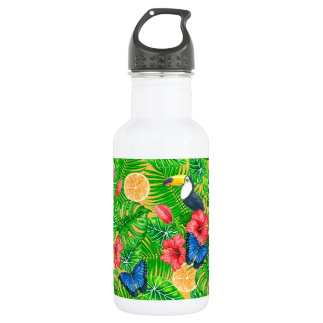 Bouteille D'eau Motif tropical (Devant)