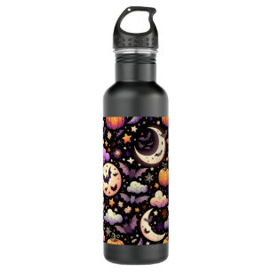 Bouteille D'eau Motif Whimsical Halloween Night Sky