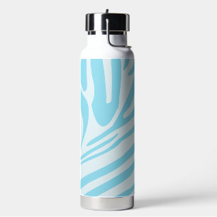 Bouteille D'eau Motif Zèbre Bleu