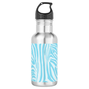 Bouteille D'eau Motif Zèbre Bleu