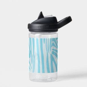 Bouteille D'eau Motif Zèbre Bleu
