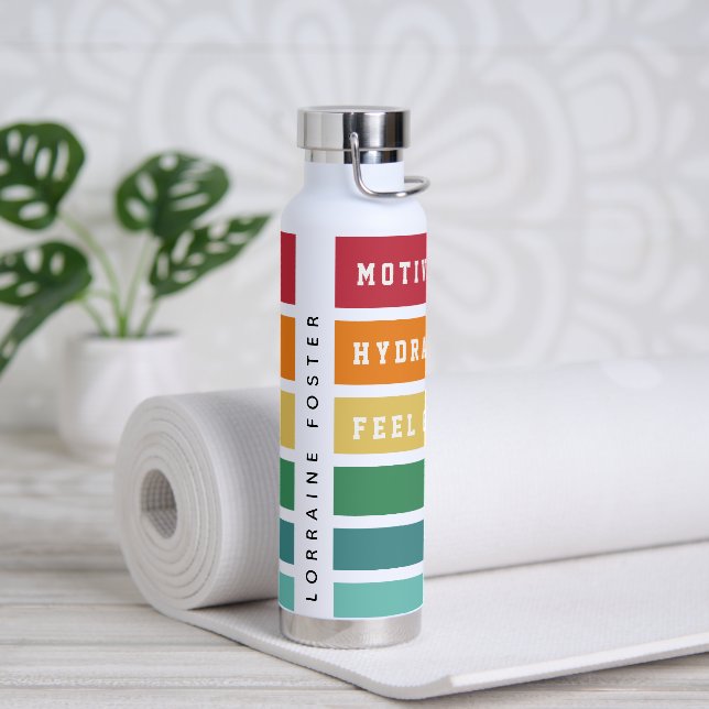 Bouteille D'eau Motivation, Hydrate, Sens Super (Yoga)