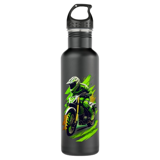 Bouteille D'eau Motocross Dirt Bike Motocross Dirtbike Enduro (Devant)