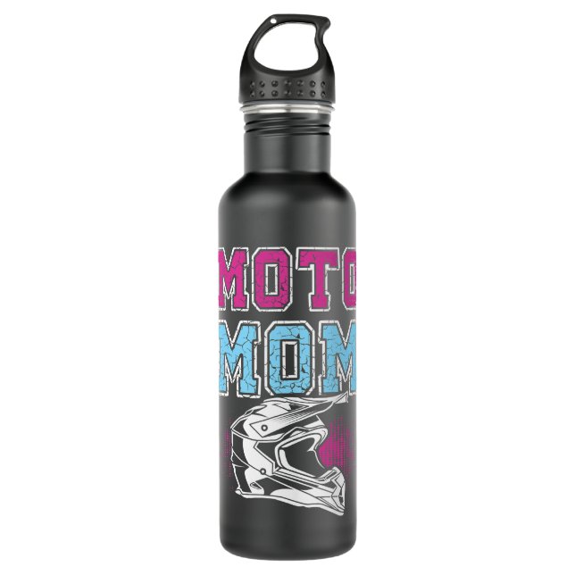 Bouteille D'eau Motocross Moto Maman MX Dirtbike (Devant)