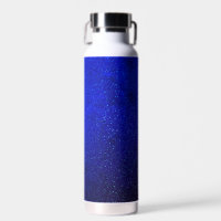 Bouteille d'eau mouchetée bleu électrique