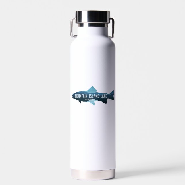 Bouteille D'eau Mountain Island Lake North Carolina Fish (Avant)