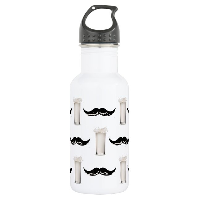 Bouteille D'eau Moustache de lait (Devant)