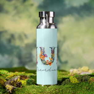 Bouteille D'eau Mum Extraordinaire Floral Typographie