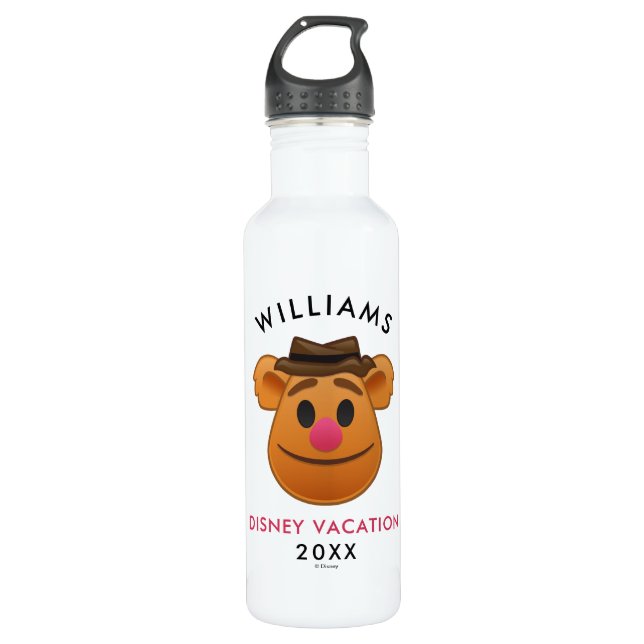 Bouteille D'eau Muppets| Fozzie Bear Emoji - Vacances en famille (Devant)