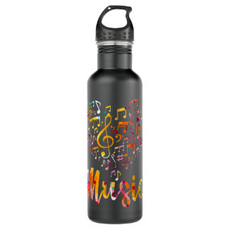 Bouteille D'eau Musician Gift Musical Instrument Music Notes Trebl