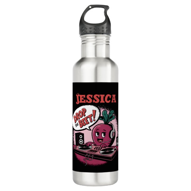 Bouteille D'eau Musique Drôle Laisser La Beète (Devant)