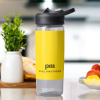 Mustard Jaune Simple Minimale Monogramme et nom