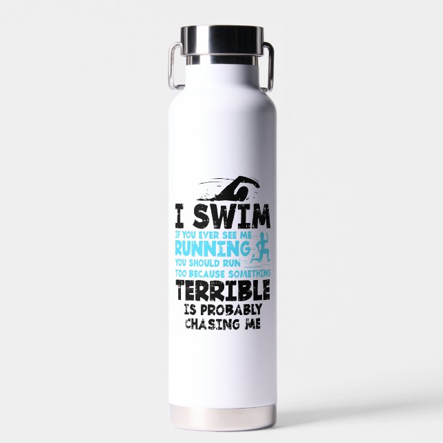 Bouteille D'eau Natation - Je nage (Avant)