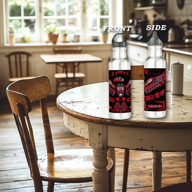 Bouteille D'eau Native American Thunderbird Illustration (Créateur téléchargé)