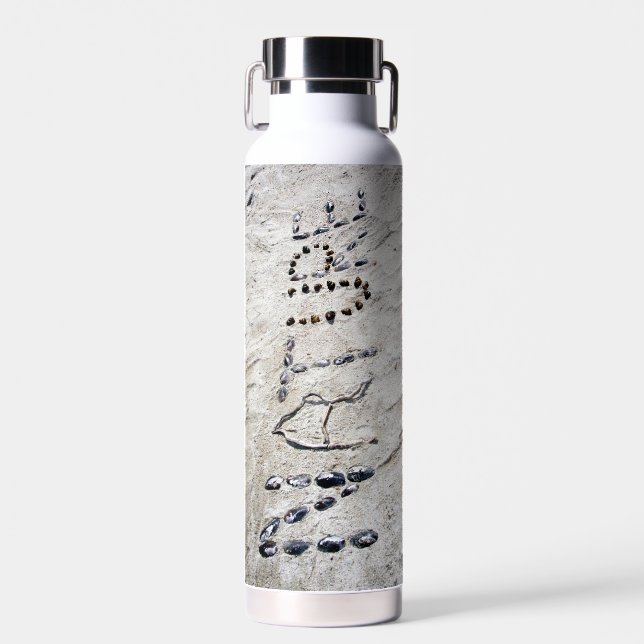 Bouteille D'eau Nature Graphique Sable Art Shells Twigs Rocks (Avant)