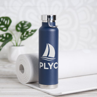Bouteille D'eau Navy Blue Water Bottle with PLYC Logo 