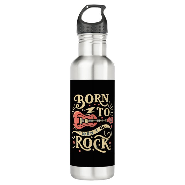 Bouteille D'eau Né à Rock Electric Guitar (Devant)