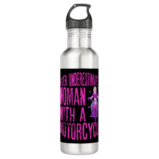 Bouteille D'eau Ne Sous-Estimez Jamais Une Femme Avec Une Moto Un 