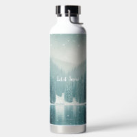 Neige en hiver, lac de montagne