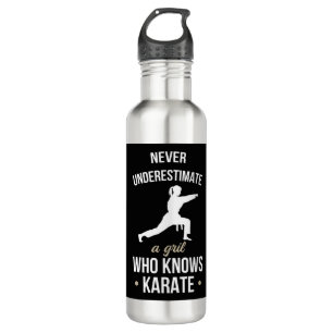 Bouteille D'eau Never Underestimate A Girl Who Knows Karate Martia