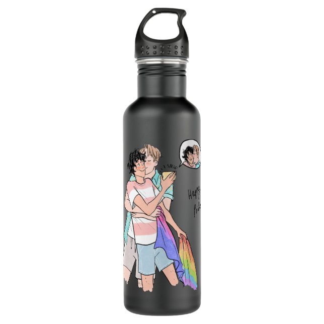 Bouteille D'eau Nick et Charlie heartstopper happy pride Classic (Devant)