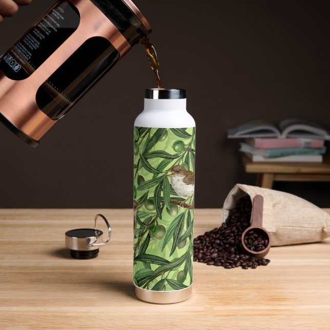 Bouteille D'eau Nightingales dans l'olivier 2 (Gym)
