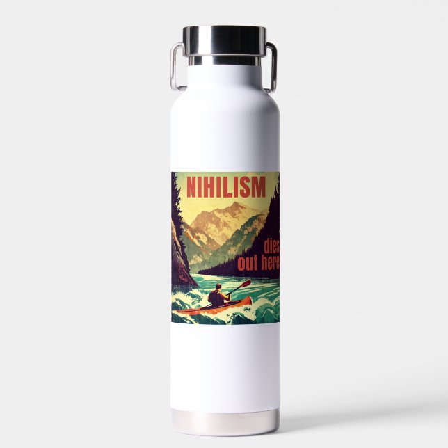 Bouteille D'eau Nihilisme Décède Ici Kayak (Avant)