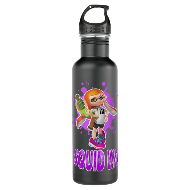 Bouteille D'eau Nintendo Splatoon Squid Kid Pink Splat Graphic T S (Devant)