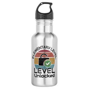 Bouteille D'eau Niveau élémentaire déverrouillé - École Geeky