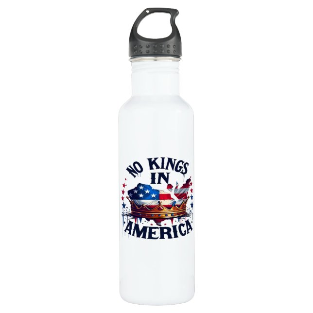 Bouteille D'eau No Kings In America Classic Retro Cool (Devant)