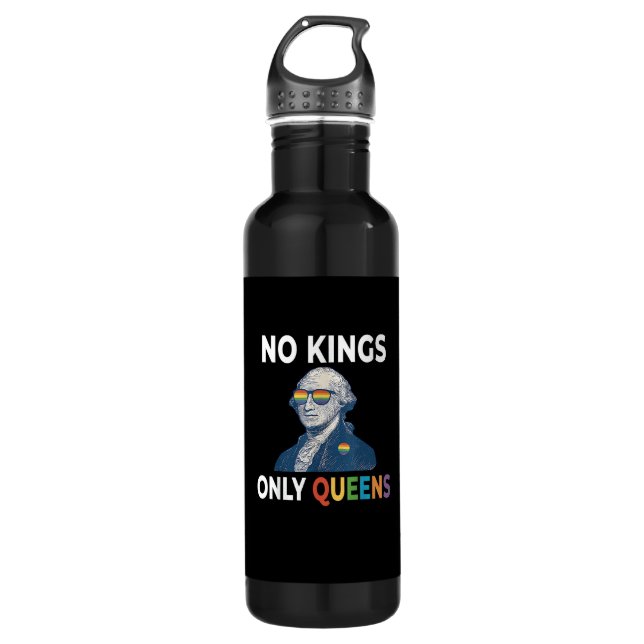 Bouteille D'eau No Kings In America Only Queens Funny Queer Gay Pr (Devant)
