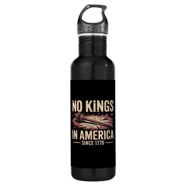 Bouteille D'eau No Kings In America Since 1776 King Free Classic V (Devant)