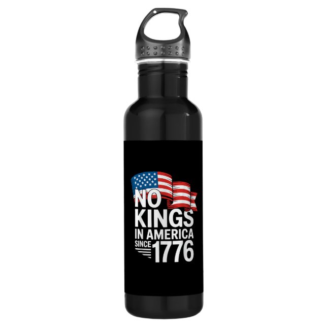 Bouteille D'eau No Kings In America Since 1776 Protest Creative St (Devant)