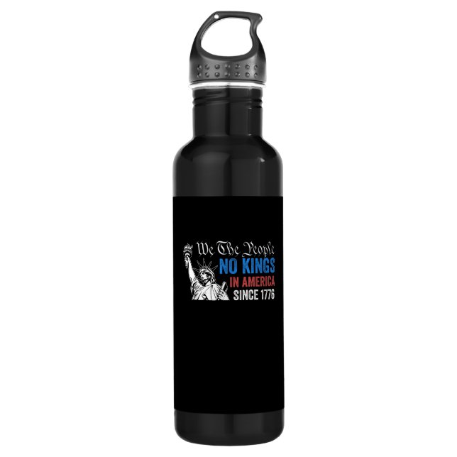 Bouteille D'eau No Kings In America Since 1776 Retro Classic (Devant)