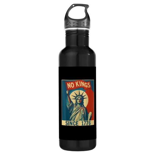 Bouteille D'eau No Kings In America Since 1776 Vintage Cool Style (Devant)