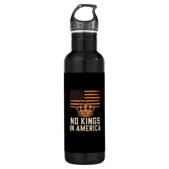 Bouteille D'eau No Kings In America United States Independence Cre (Devant)