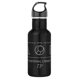 Bouteille D'eau Noir avec logo déconstruit gris
