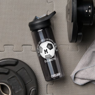 Bouteille D'eau noir gris équipe club école couleurs sur mesure fo