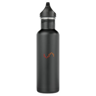 Bouteille d'eau noire mat non raid avec logo dégra