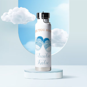 Bouteille D'eau Nom bébé personnalisé Chaussures bleues