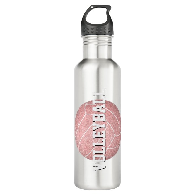 Bouteille D'eau nom de fille maillot numéro personnalisé volley-ba (Devant)